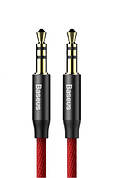 Аудіо-кабель AUX для телефона/ смартфона Baseus M30 3.5mm jack 1 м Червоний/ Чорний (CAM30-B91)