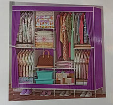 Тканинна шафа органайзер Quality Wardrobe на 4 секції складана шафа, фото 2