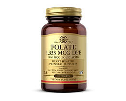 Фолієва кислота Фолат Солгар Solgar Folate 1,333 mcg DFE (Folic Acid 800 mcg) 250 таб, фото 3