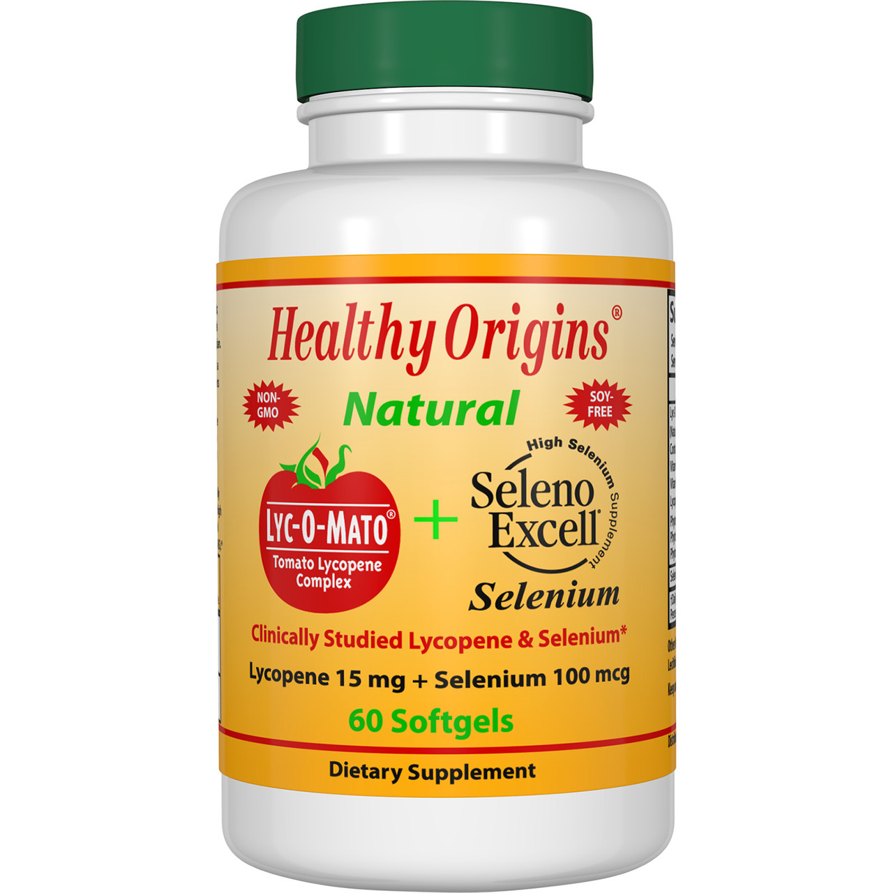 Лікопен + Селен, Lyc-O-Mato, Healthy Origins, 60 желатинових капсул, фото 1