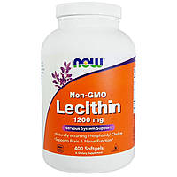 Лецитин 1200 мг, Lecithin, Now Foods, 400 желатинових капсул