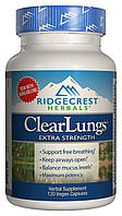 Комплекс для підтримки Легких, Екстра Сила, Clear Lungs, RidgeCrest Herbals, 120 гелевих капсул