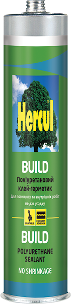 Поліуретановий клей герметик Hercul Build колір коричневий тюбик 280 мл ідеально підходить під RAL 8017 і 8019
