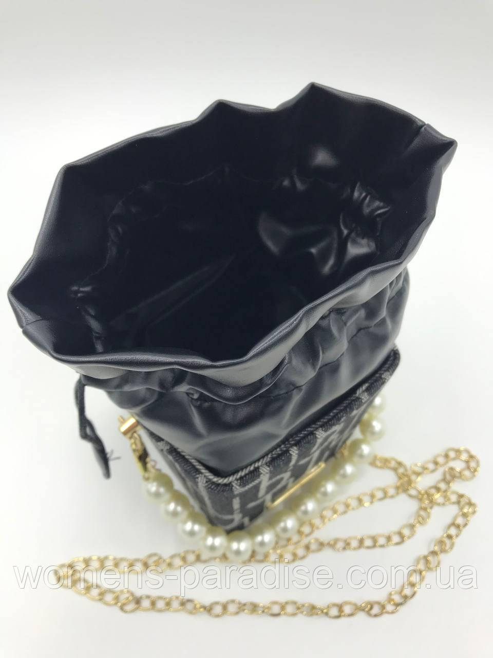 Женская сумка. Стильная женская мини сумка. Небольшая вместительная сумочка черного цвета - фото 7 - id-p1381492637