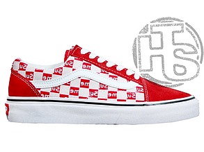 Чоловічі кеди Vans Old Skool Checkerboard х Supreme Red White