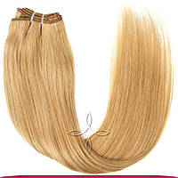 Натуральные Азиатские Волосы на Трессе 50 см 100 грамм, Светло-Русый №16