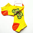 Шкарпетки жіночі короткі літні із принтом авокадо жовті 37-41 Наталі, фото 2