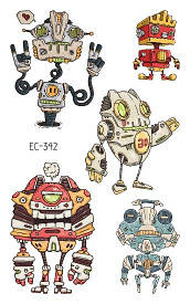 Флеш Тату, 12*8 См. Тимчасова. Перевідна. Дитячі, Набір, Роботи, Трансформери., Ec-342 (S)