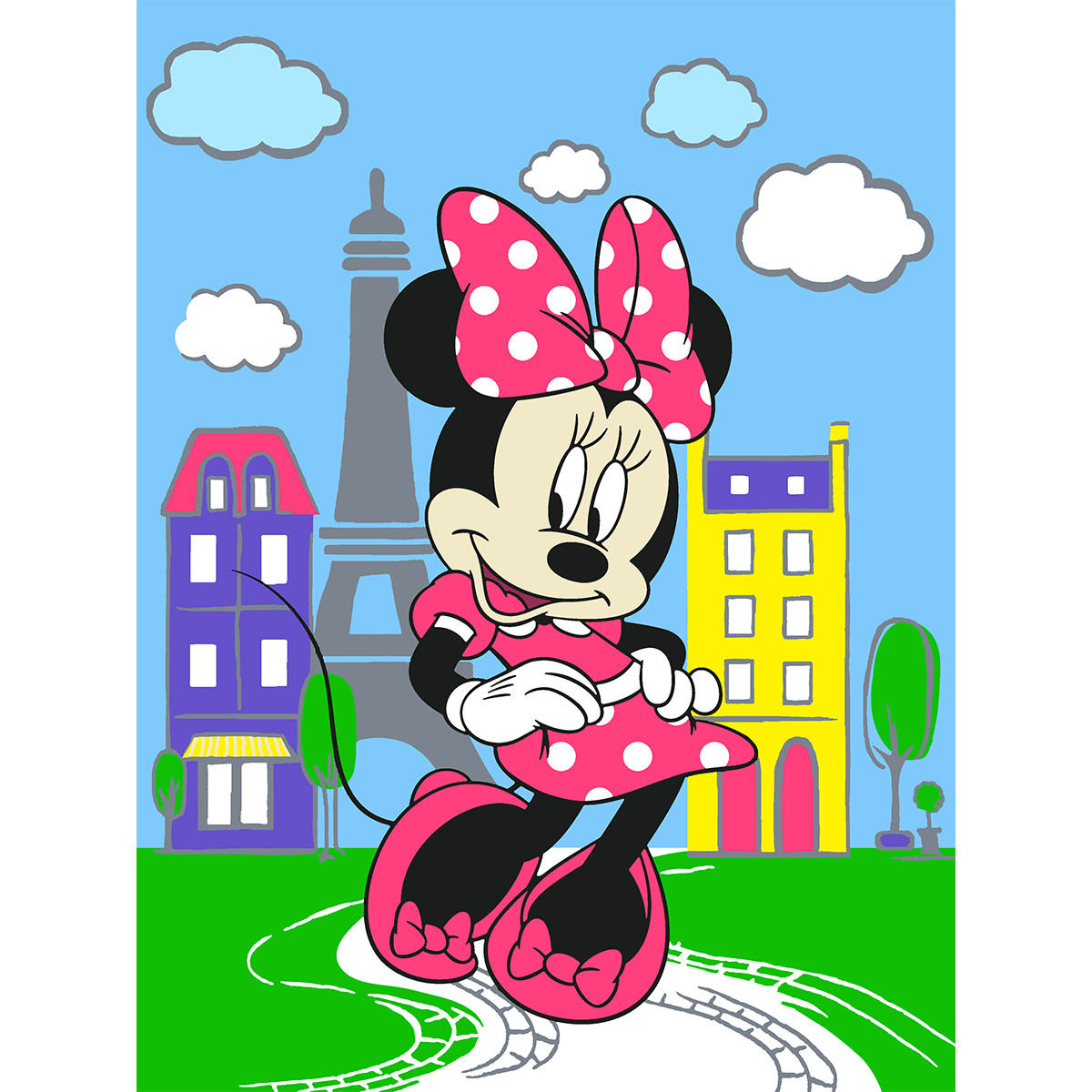 Набір, картина за номерами "Мінні в Парижі", 30*40 див., SANTI