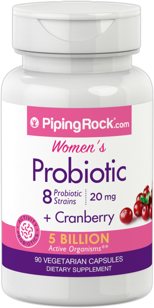 Жіночі пробіотики + журавлина Piping Rock women's Probiotic with Cranberry 90 капс. (уцінка по 7.22)