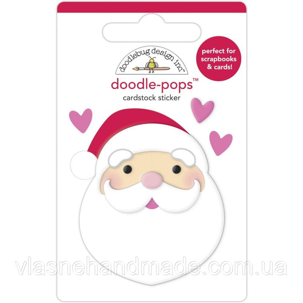 Наклейка 3D — I Love Santa — Doodlebug