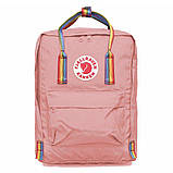 Рюкзаки kanken fjallraven оригінал сумка канкен Веселка портфель ранець Rainbow з райдужними ручками, фото 8