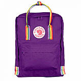 Рюкзаки kanken fjallraven оригінал сумка канкен Веселка портфель ранець Rainbow з райдужними ручками, фото 9