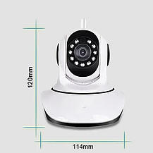 Камера відеоспостереження Wi-fi Smart Net Camera Q5 на три антени, відеоняня, фото 5