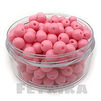 Пластикові намистини ніжно-рожеві 8 мм