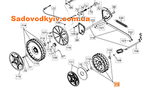 Переднее колесо для газонокосилки Оlео-Маc MAX 53 VBD ALLROAD ALUMINIUM (66070722R)