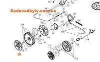 Колпак заднего колеса для газонокосилки Оlео-Маc MAX 53 VBD ALLROAD ALUMINIUM (66070887R)