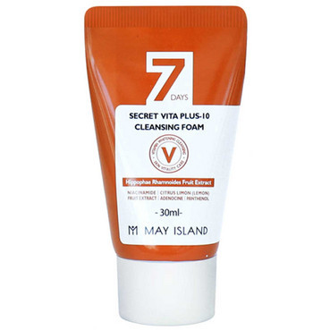 Пінка для вмивання вітамінна May Island 7 Days secret vita plus-10 cleansing foam (мініатюра)