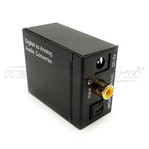 Конвертер звуку Digital to Analog Audio (цифра в аналог (2RCA+3.5) + Оптичний кабель, фото 3