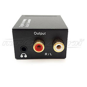 Конвертер звуку Digital to Analog Audio (цифра в аналог (2RCA+3.5) + Оптичний кабель, фото 1