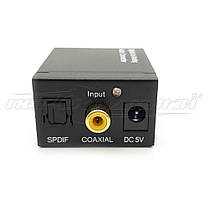 Конвертер звуку Digital to Analog Audio (цифра в аналог (2RCA+3.5) + Оптичний кабель, фото 4
