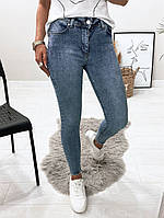 Женские джинсы скинни голубые с стрейч джинс, хорошо тянутся