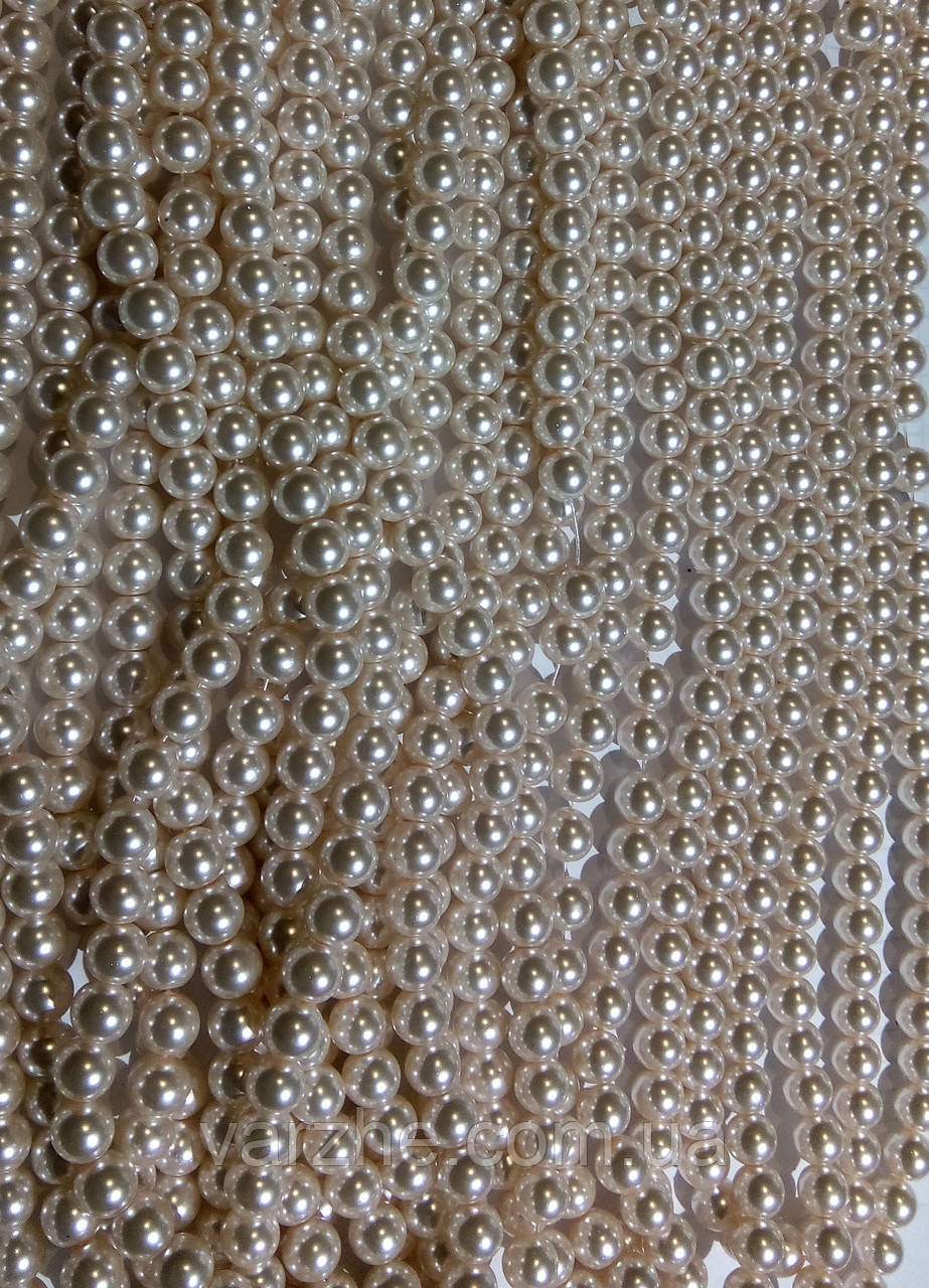Керамічні намистини, блідо рожеві 3 мм