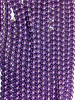 Керамічні намистини, фіолетові 10 мм