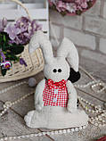 Великодній кролик Малиш, Н-23 см, текстильна іграшка, декор на Великдень,, фото 2