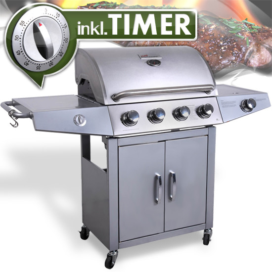 Гриль газовий Broil-master BBQ G01 15,2kw 4+1 Silver