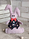 Великодній кролик Малиш, Н-23 см, текстильна іграшка, декор на Великдень,, фото 7