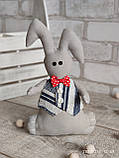 Великодній кролик Малиш, Н-23 см, текстильна іграшка, декор на Великдень,, фото 6