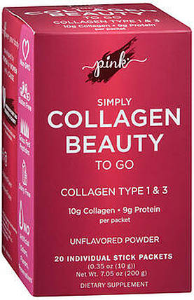 Гідролізовані пептиди колагену Pink Simply Collagen Beauty to Go 20 пак. ( Grass Fed ), фото 1