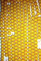 Керамічні намистини, жовті без перламутр 6 мм