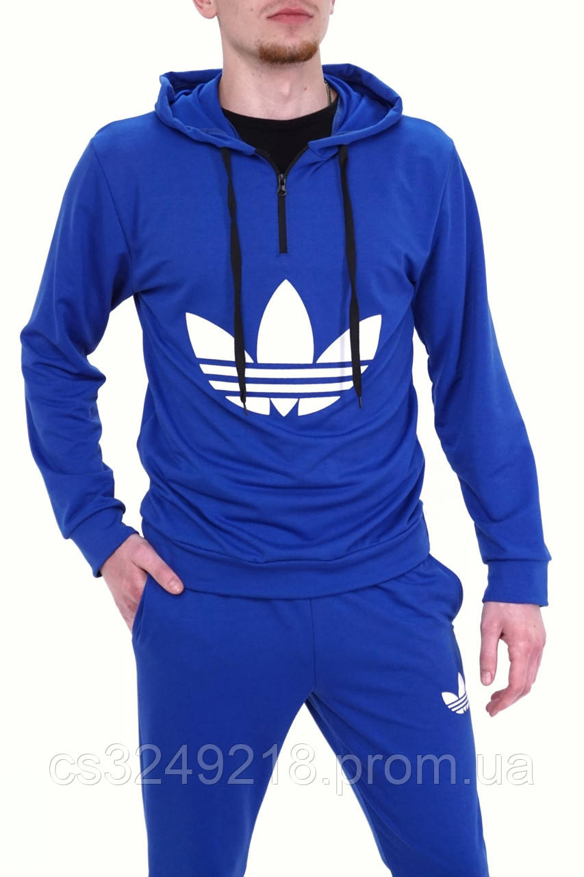 Чоловічий спортивний костюм Adidas Адідас синій. Розміри 48 (М), 50 (L), 52 (XL)