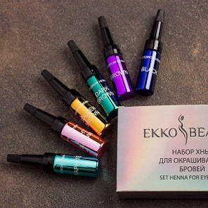 Хна EKKOBEAUTY для брів light brown, фото 3