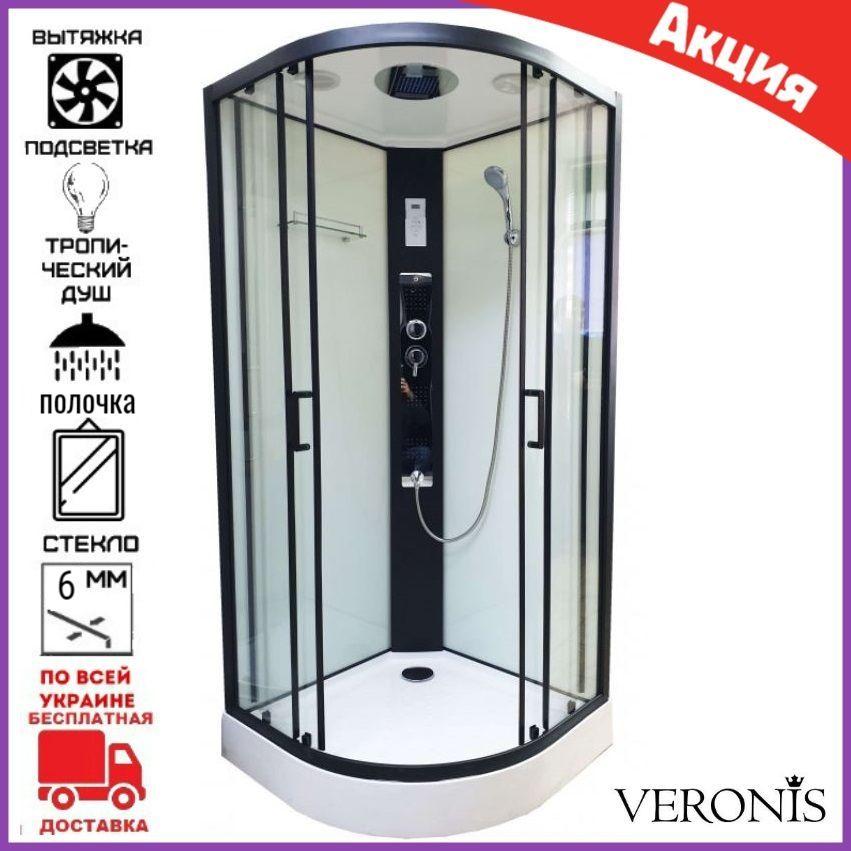 Гідромасажна душова кабіна 100*100 см Veronis BN-4-100. Гідромасажні кабіни та бокси 100x100 см