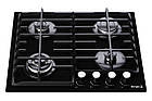 Варильна поверхня газова BORGIO 6192-17 (Black Glass) FFD, фото 3