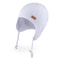 Демисезонная шапка для девочки TuTu арт. 3-005669 (34-38, 38-42) 38-42 см., Белый