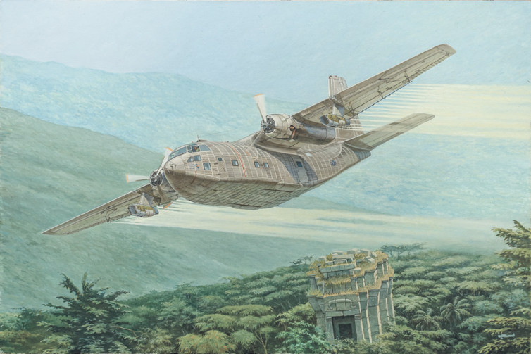 Пластикова модель 1/72 Roden 057 американський військово-транспортний літак Fairchild C-123K / UC-123K