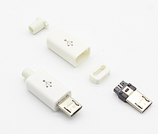 Штекер/розбірний конектор micro USB 5pin 8мм