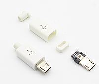 Штекер/коннектор разборной micro USB 5pin 6мм