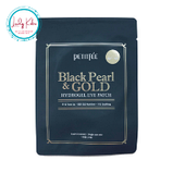 Гідрогелеві патчі з пудрою чорних перлів та золотом Petitfee Black Pearl & Gold Eye Patch, 3шт, фото 2