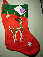 Новогодний носок для подарков рождественский