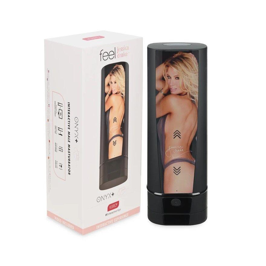 Мастурбатор Kiiroo Onyx+ Jessica Drake, 10 стискальних кілець, не треба рухати, теледильдоника