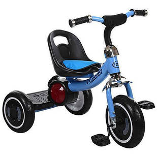 Триколісний велосипед з підсвічуванням і музикою M 3650-M1 для самостійної їзди Blue