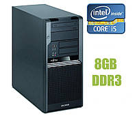 Компьютер Fujitsu Celsius W380 Tower / Intel Core i5-650 2(4) ядра по 3.2-3.46 GHz / 8GB DDR3 / 250 GB HDD