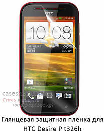 Глянсова захисна плівка на HTC Desire P t326h