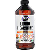 L - Карнітин Рідкий з Цитрусовим Смаком, L-Carnitine, Now Foods, 1000 мг, 473 мл