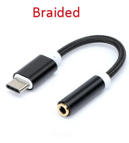 Аудіокабель Type-C 3,5 Jack кабель для навушників, адаптер для навушників USB - C 3,5 мм